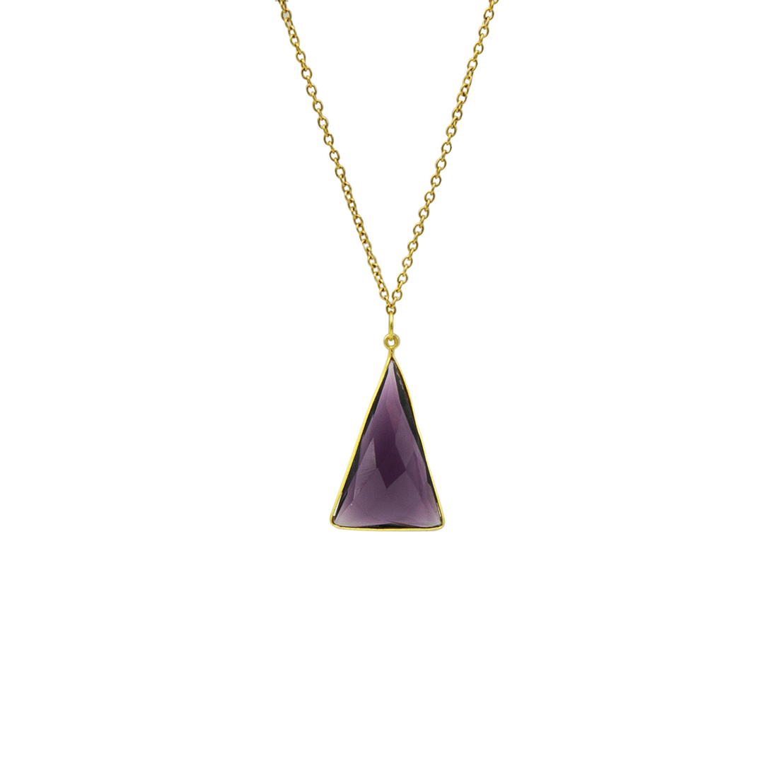 Amethyst Pendant Necklace 18”