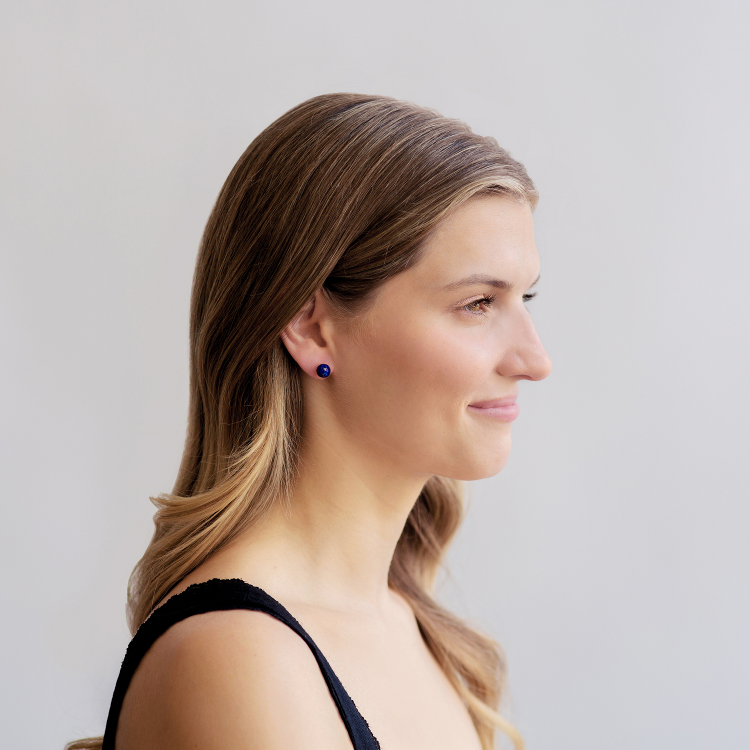 Lapis Lazuli Stud Earrings