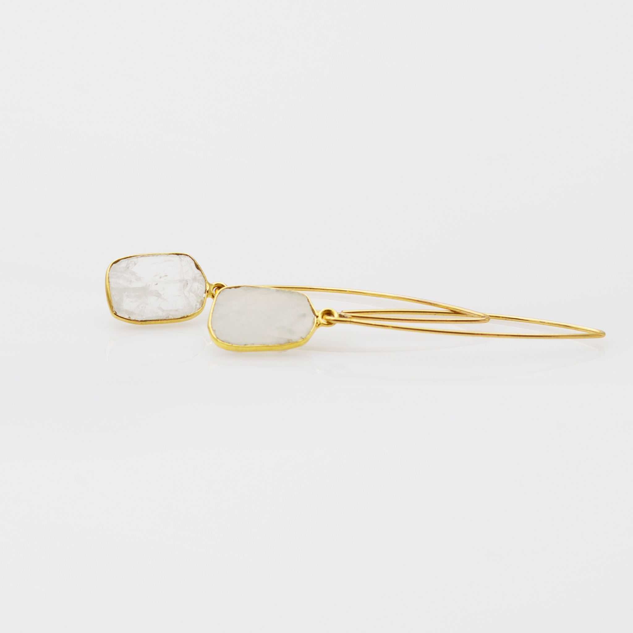 Moon Stone Drop Earrings