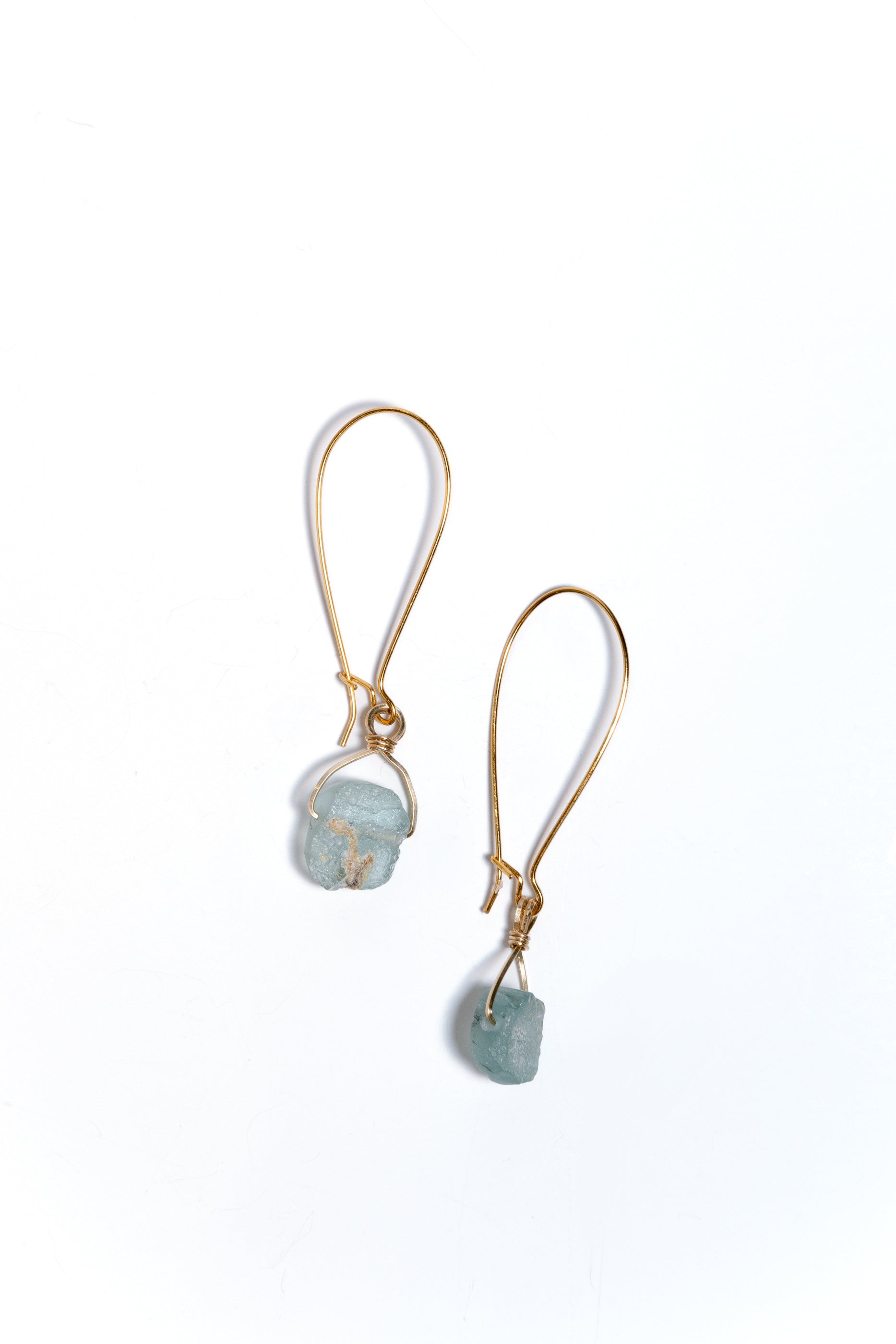 Roman Glass Necklace & Earring Set, 18k Gold Coated