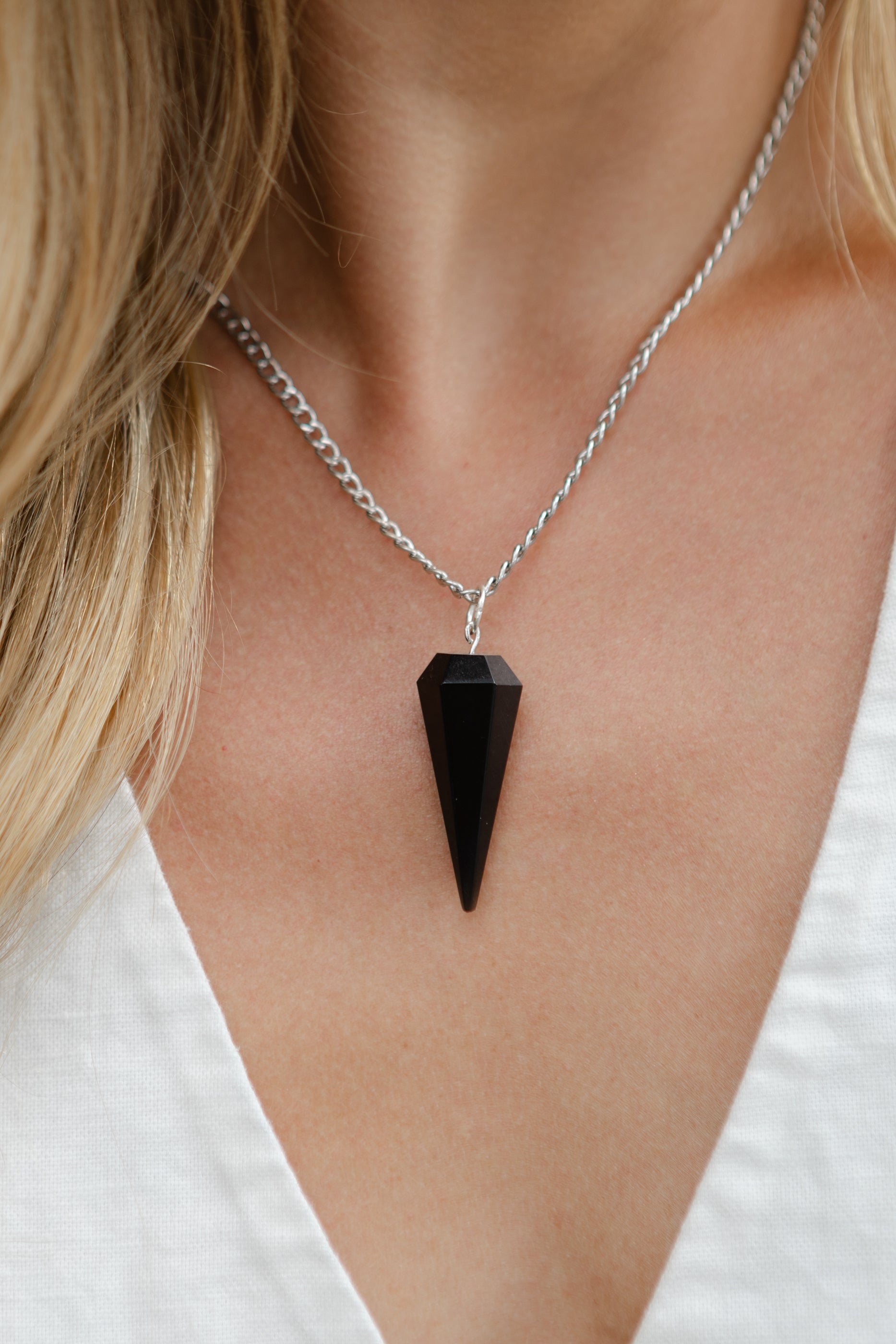 Black Tourmaline Pendant Necklace