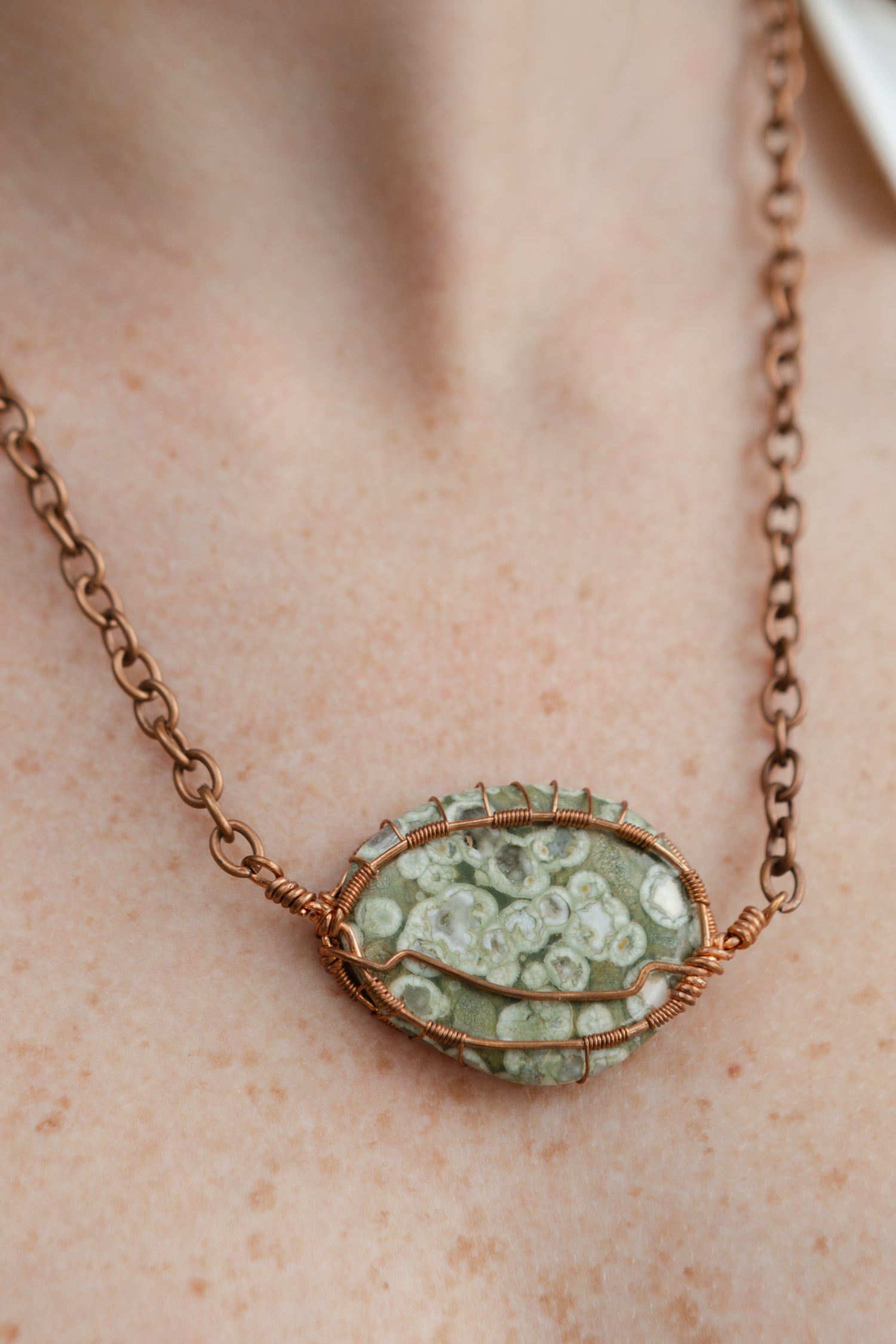 Rainforest Jasper Copper Necklace