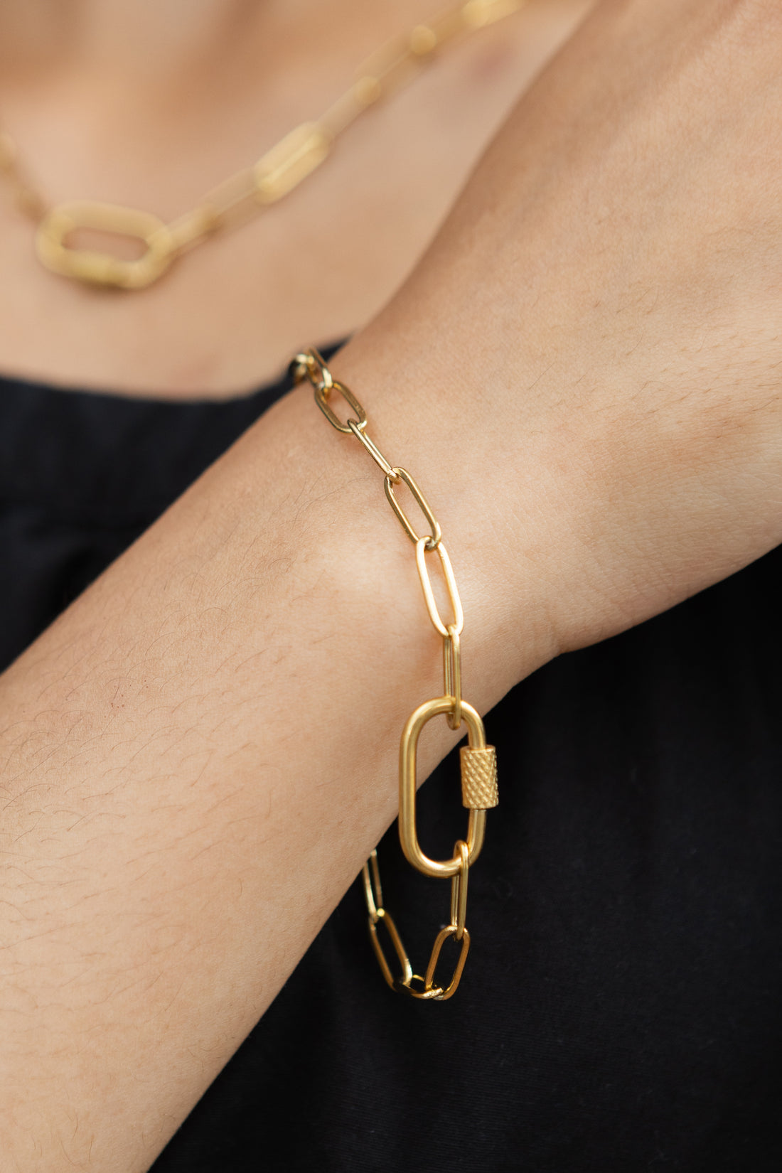 Paperclip Gold Bracelet