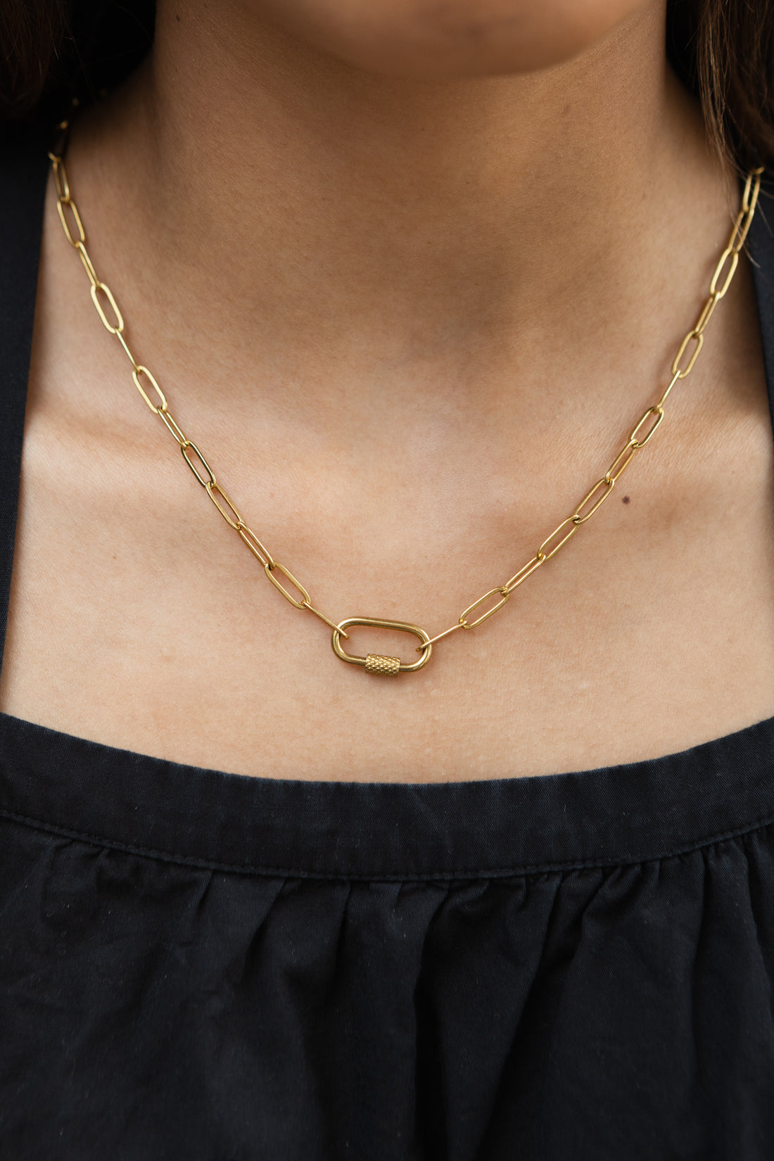 Paperclip Gold Necklace