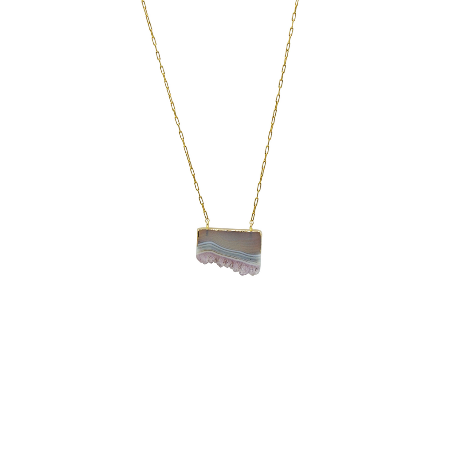 Amethyst Slice Necklace