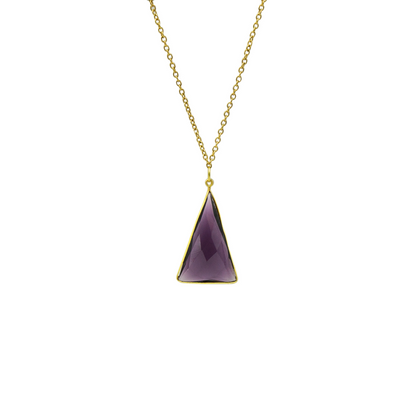 Amethyst Pendant Necklace 18”