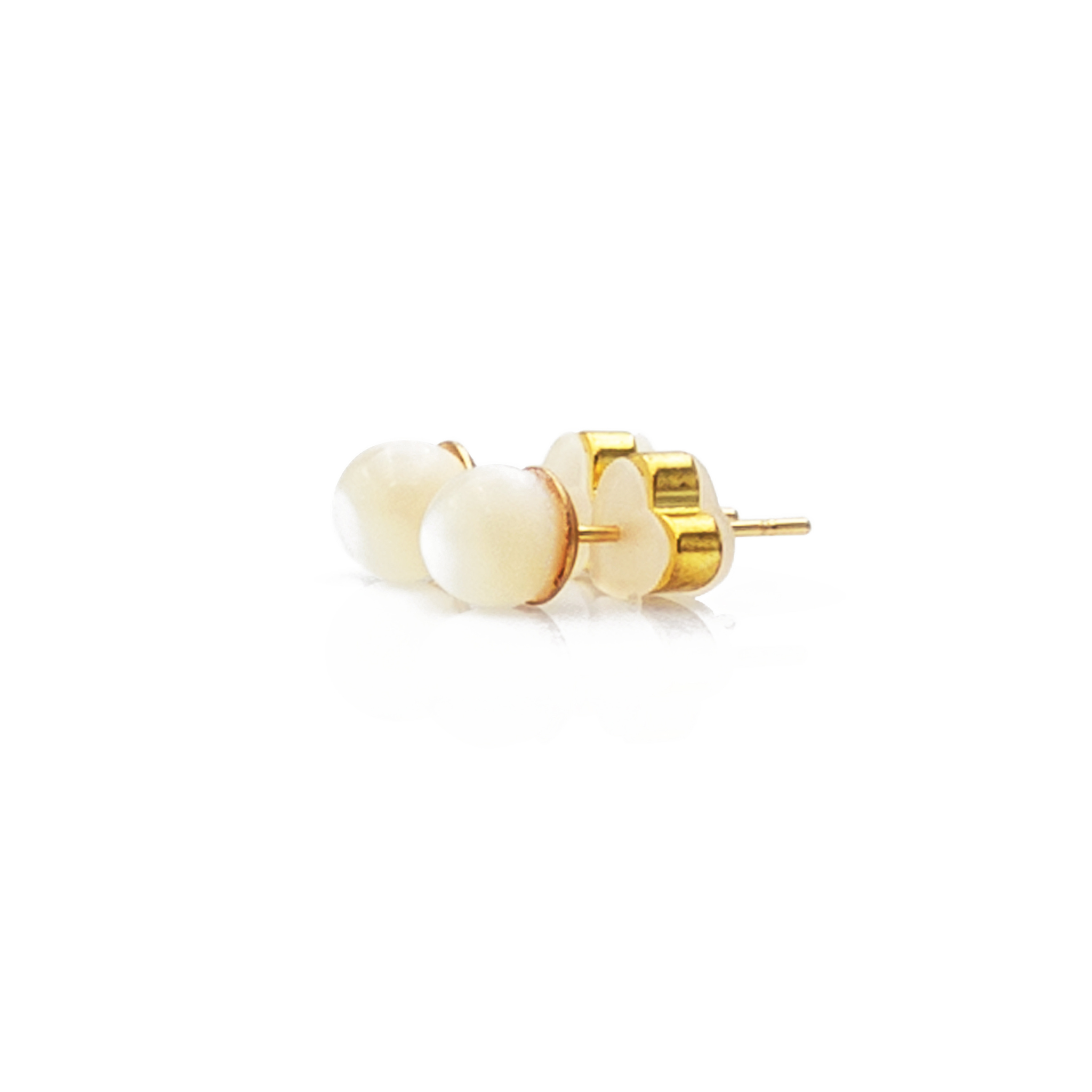 Mother of Pearl Studs, Cream