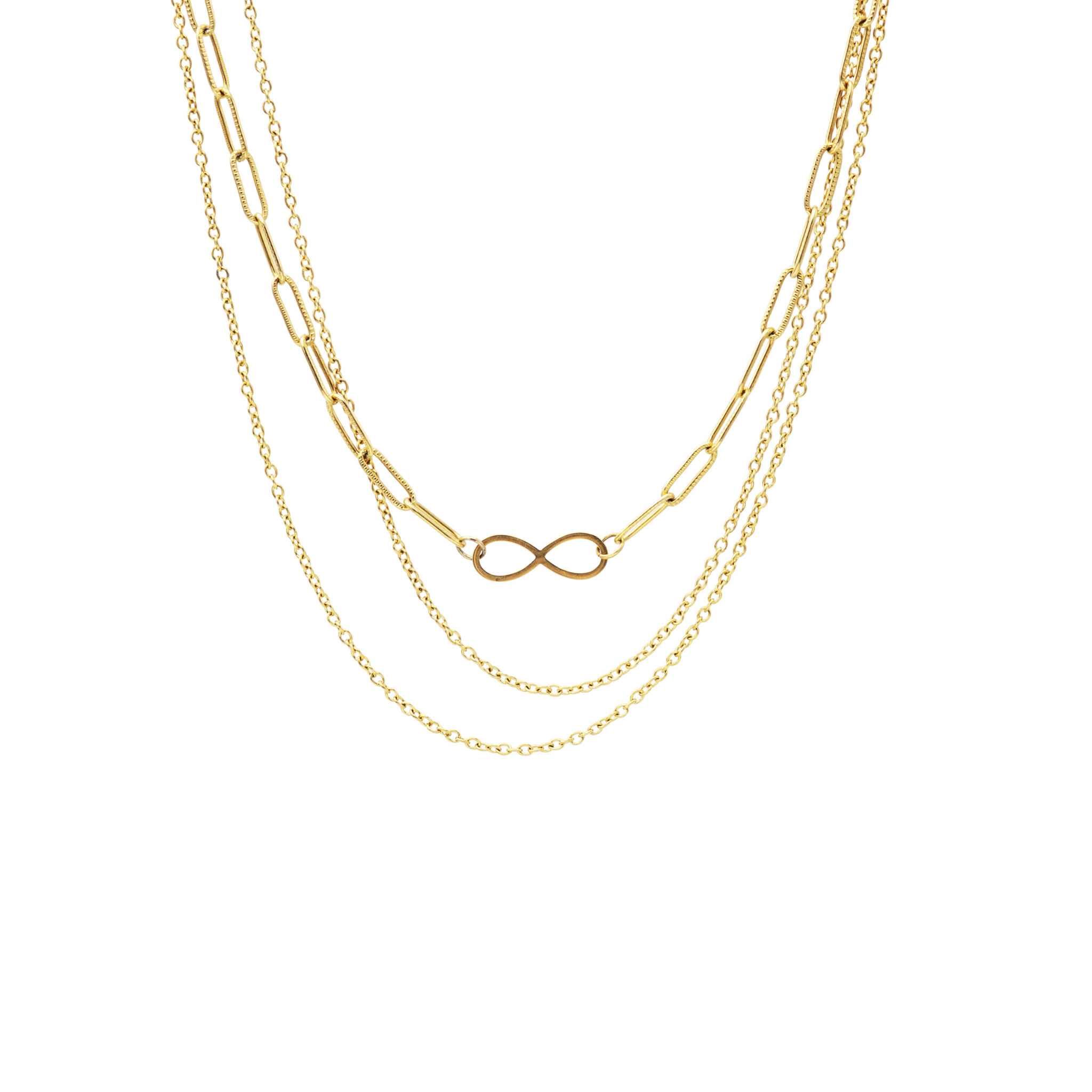 Infinity Paperclip Gold Necklace – Rare Bird Beauties