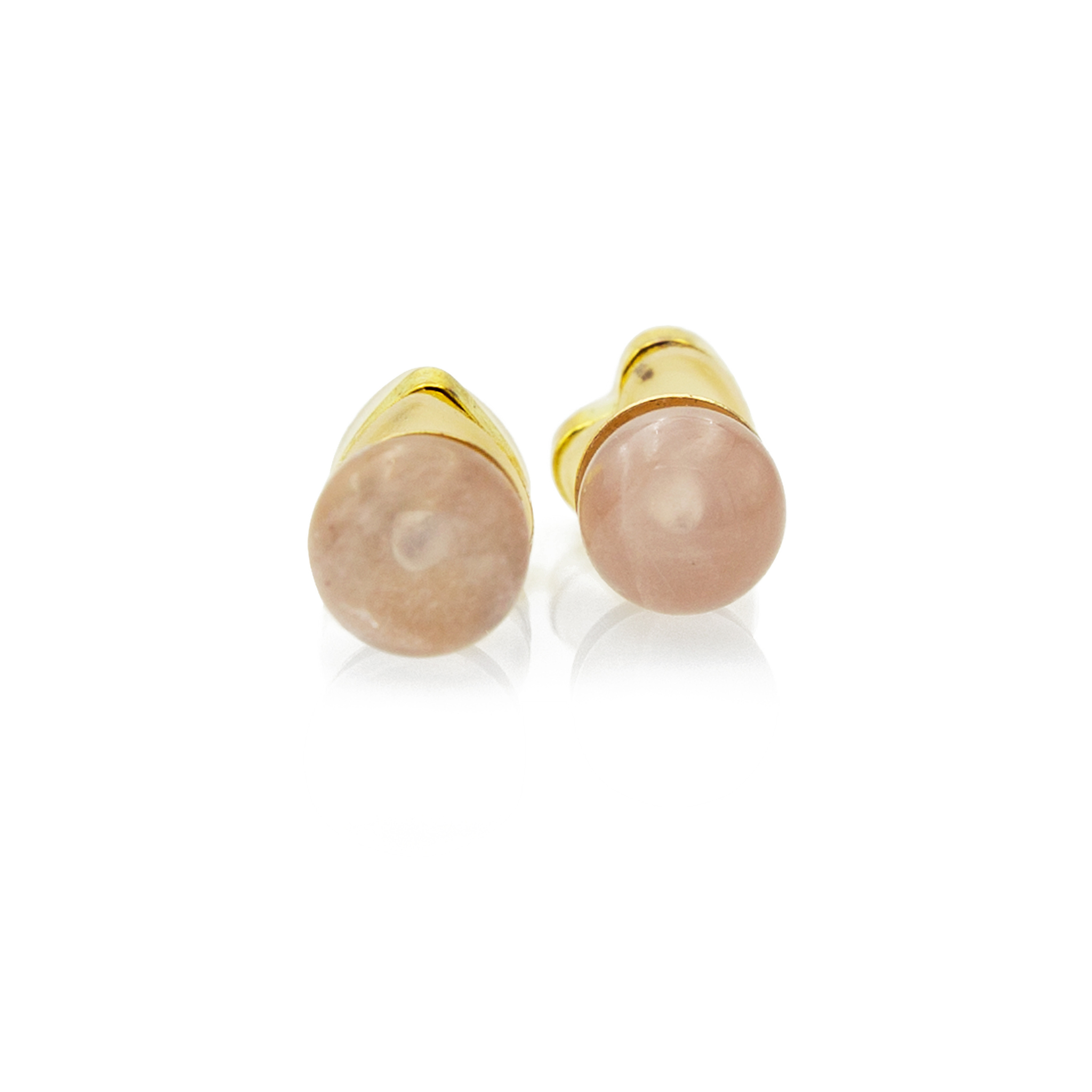 Rose Quartz Stud Earrings