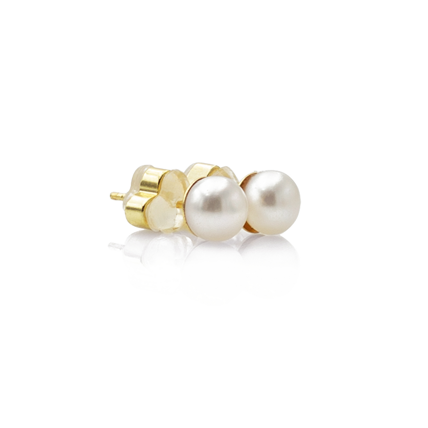 White Pearl Stud Earrings