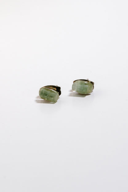 Tourmaline ‘Taco’ Studs, Sterling Silver