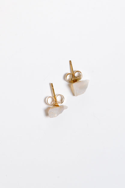 Lightning Ridge Opal Earring Studs, 18k Coated Gold