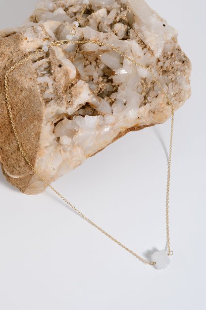 Quartz Stalactite Necklace &amp; Earrings, 18k Gold Coated