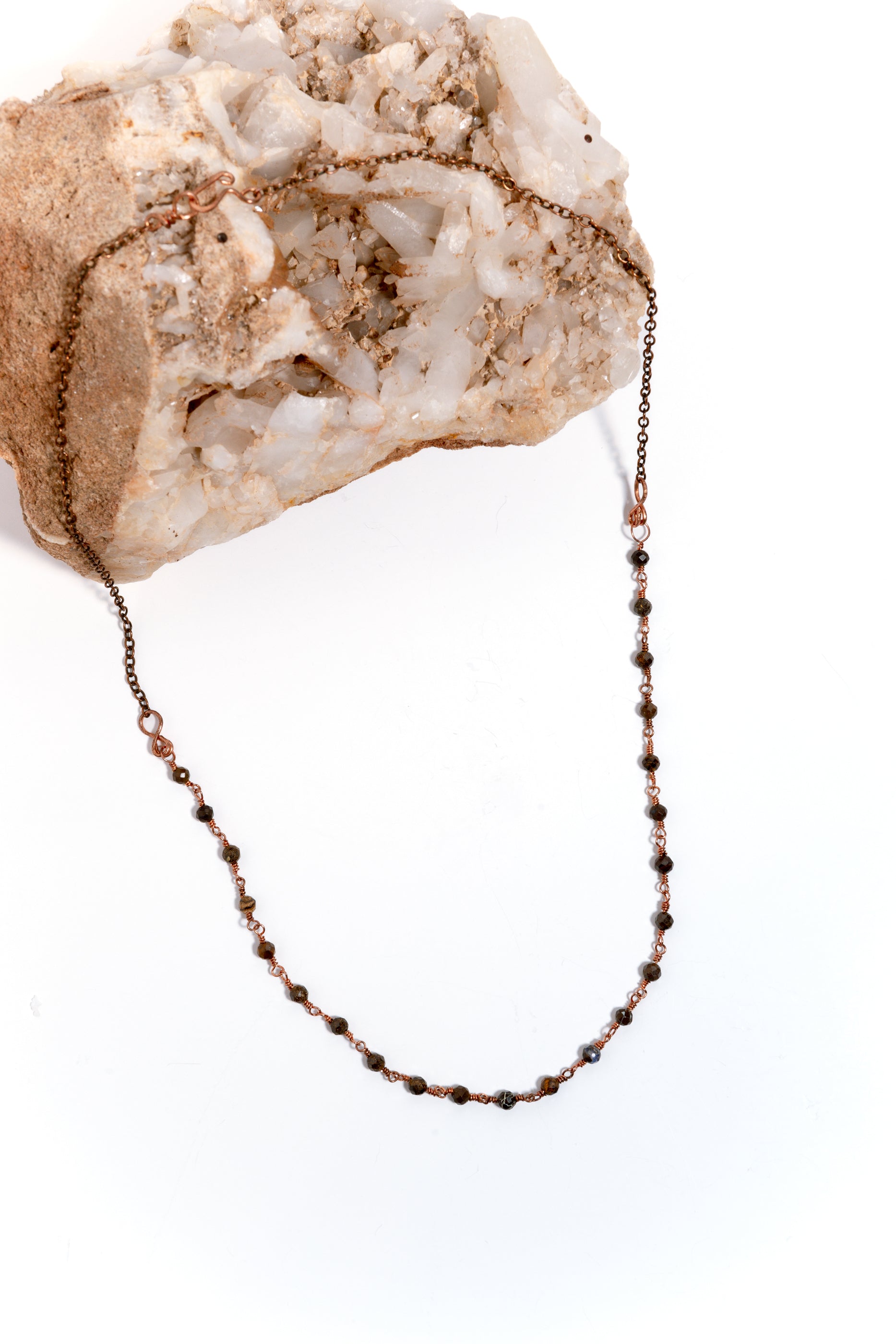 Boulder Opal and Copper Handmade Chain Necklace